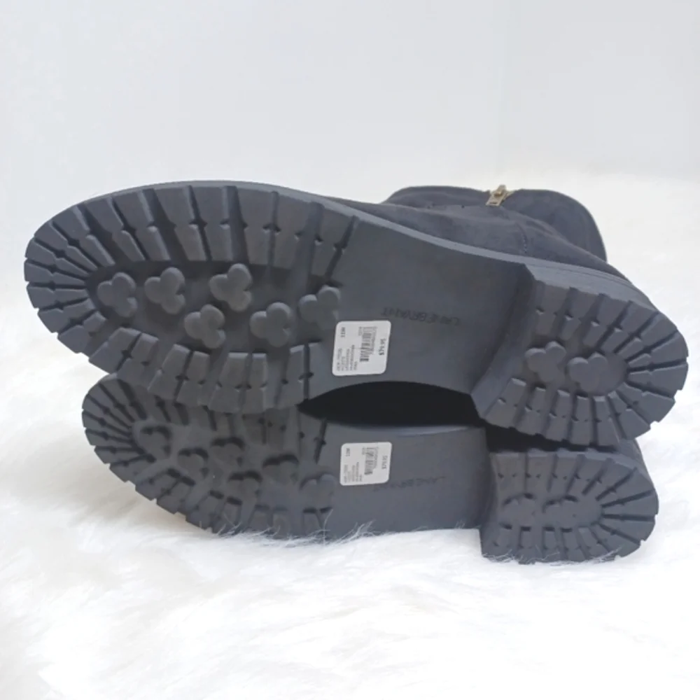 NWT Lane Bryant Boots 3 Ways to Wear Black Suede like Fur like Material Size 11W